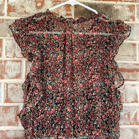 BB Dakota Steve Madden Floral Ruffled Maxi Sheer Sleeveless Dress - Picture 6 of 10